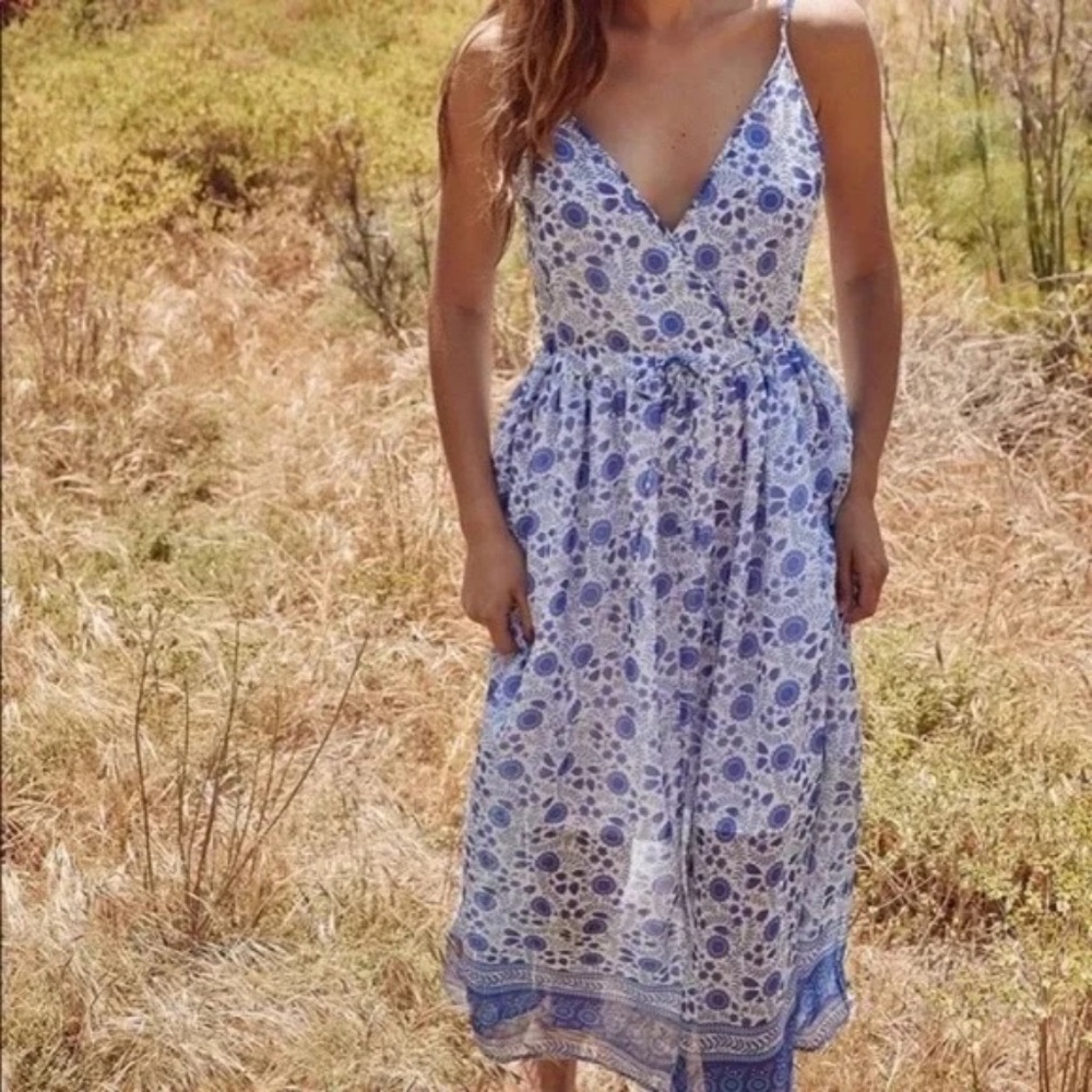 Christy Dawn Lincoln Sun Dress in Periwinkle - Size L/XL